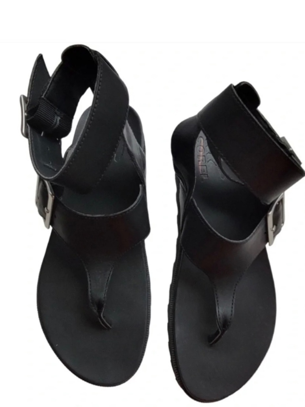 Sorel Black T-Strap sz 12